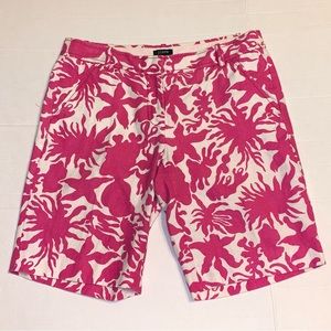 J Crew Pink City Fit 100% Linen Shorts Size 4
